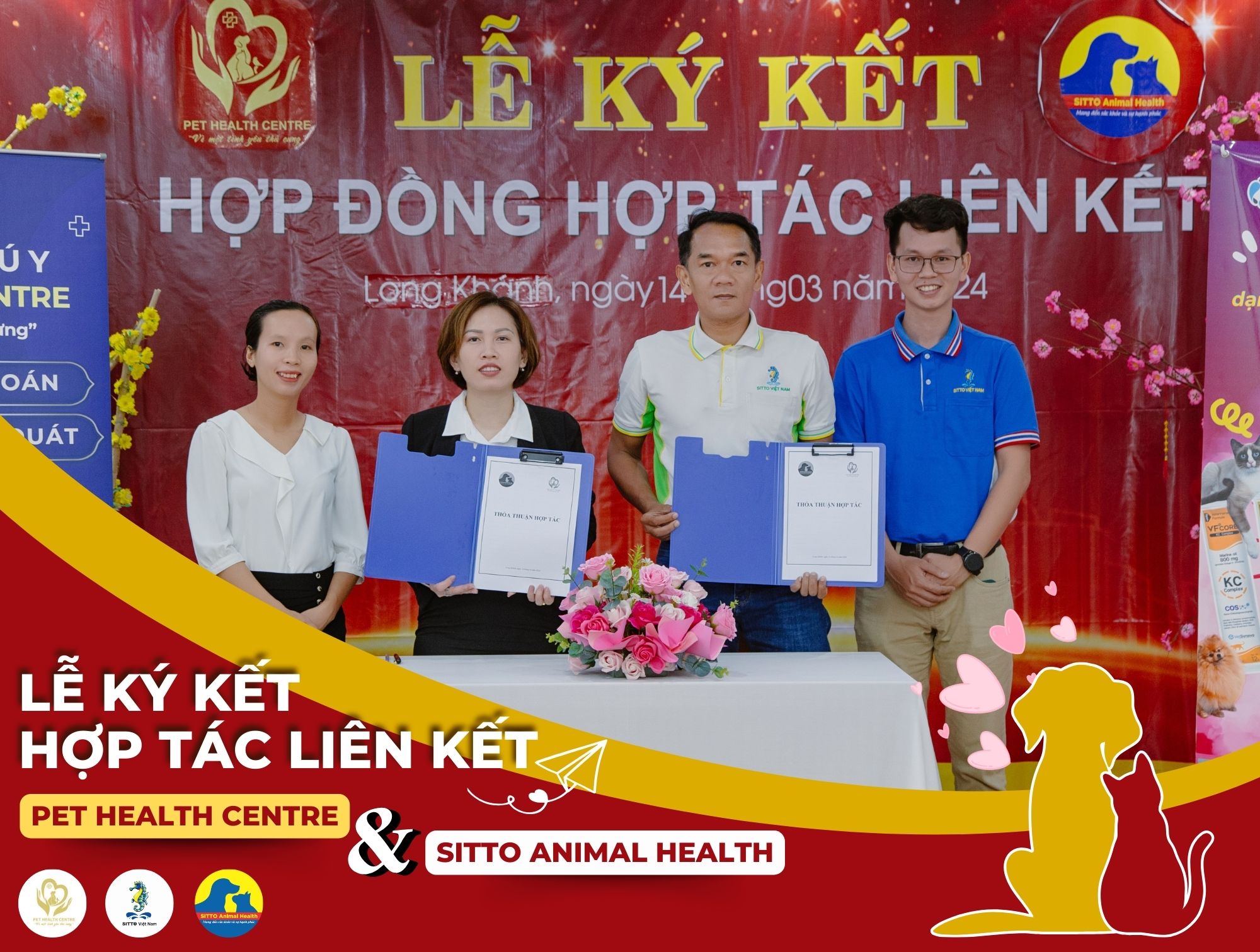 Lễ ký kết hợp tác liên kết với Bệnh viện Thú y Pet Health Centre
