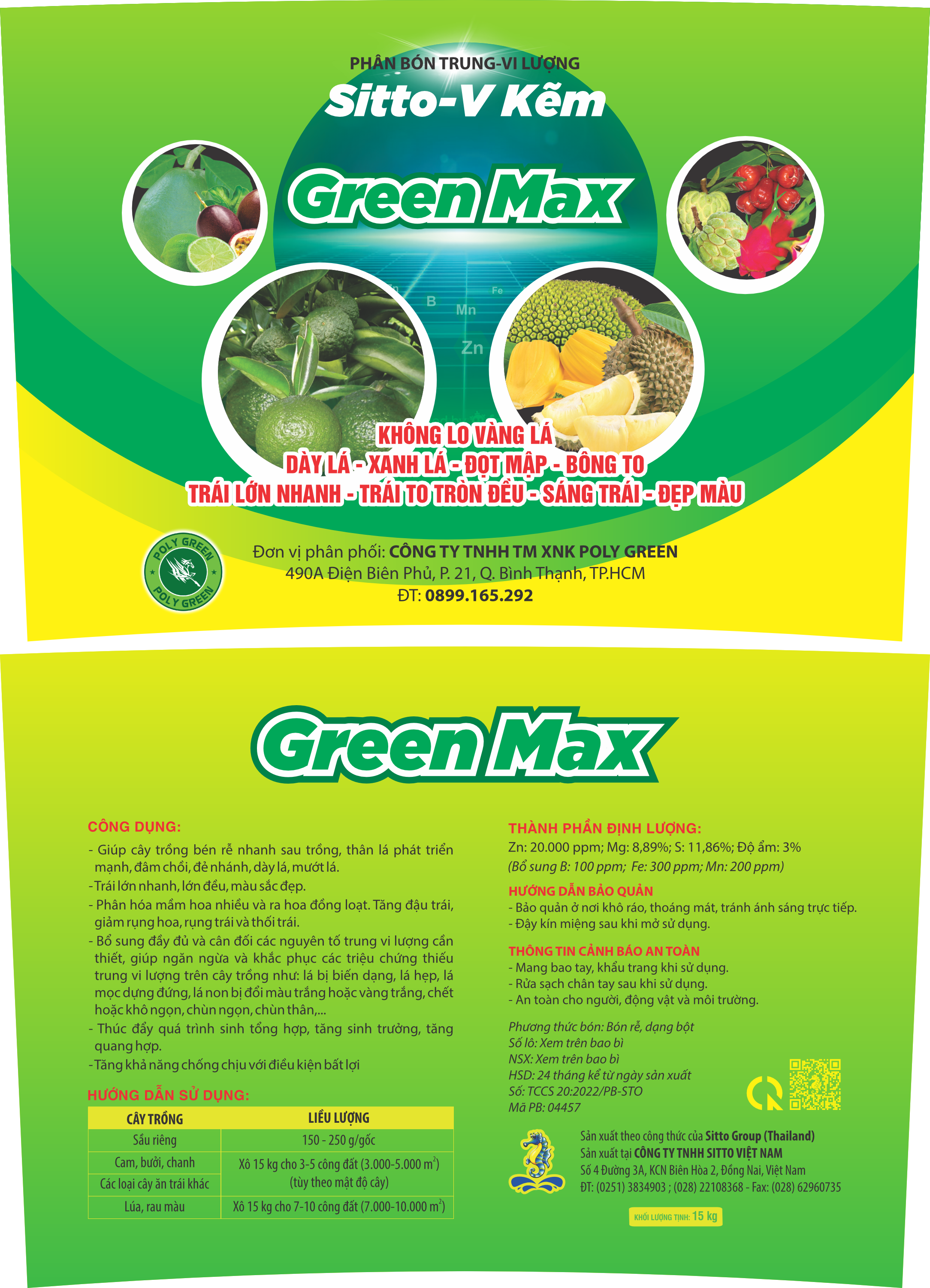 Sitto V-Kẽm Green Max