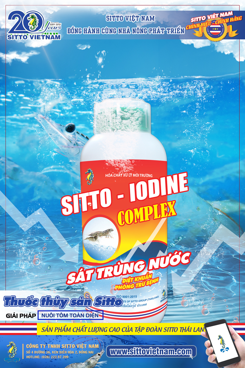 Chất diệt khuẩn Sitto-Iodine Complex (Chai 1l)