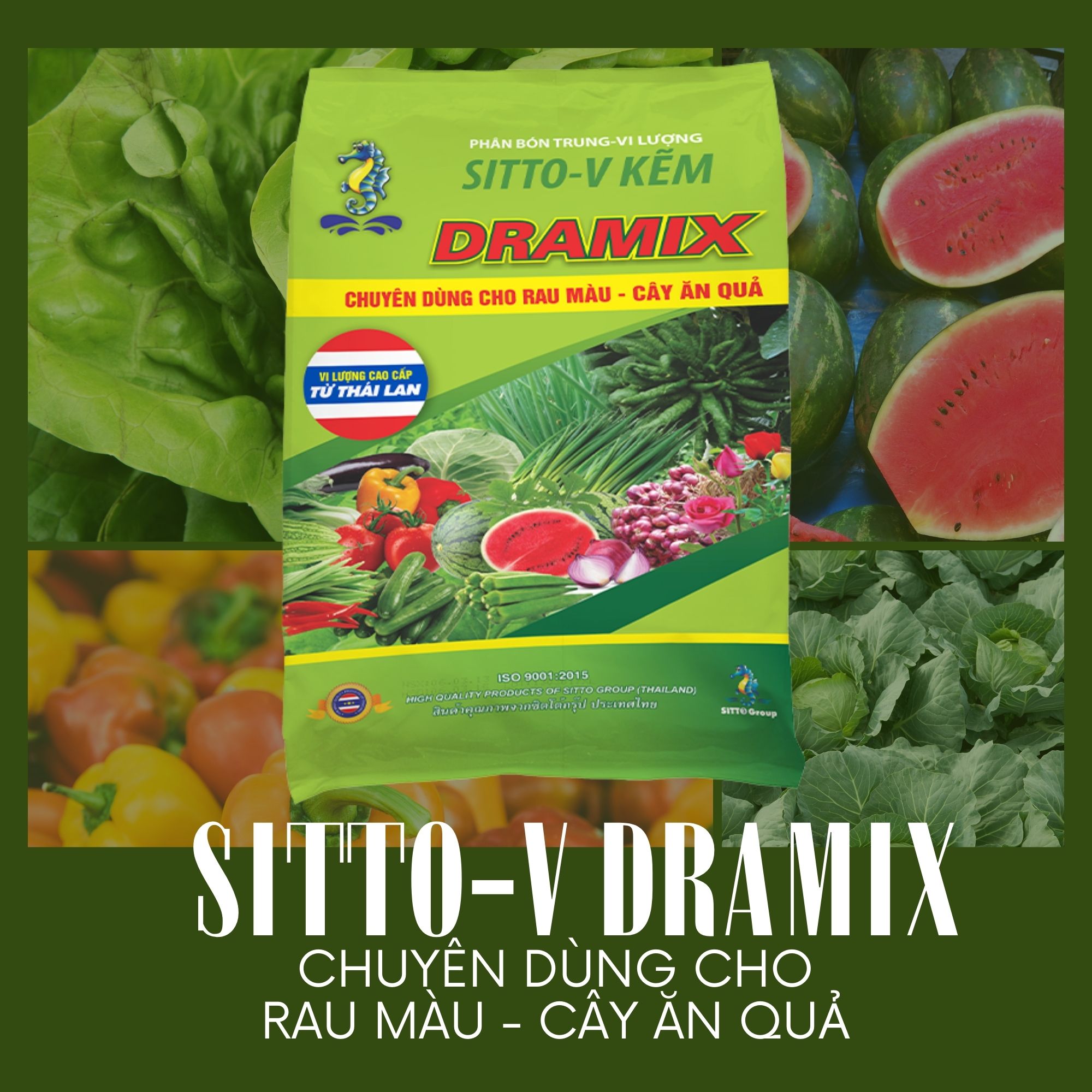 Sitto-V Dramix (Gói 1kg) - Bổ sung vi lượng thiết yếu cho cây trồng