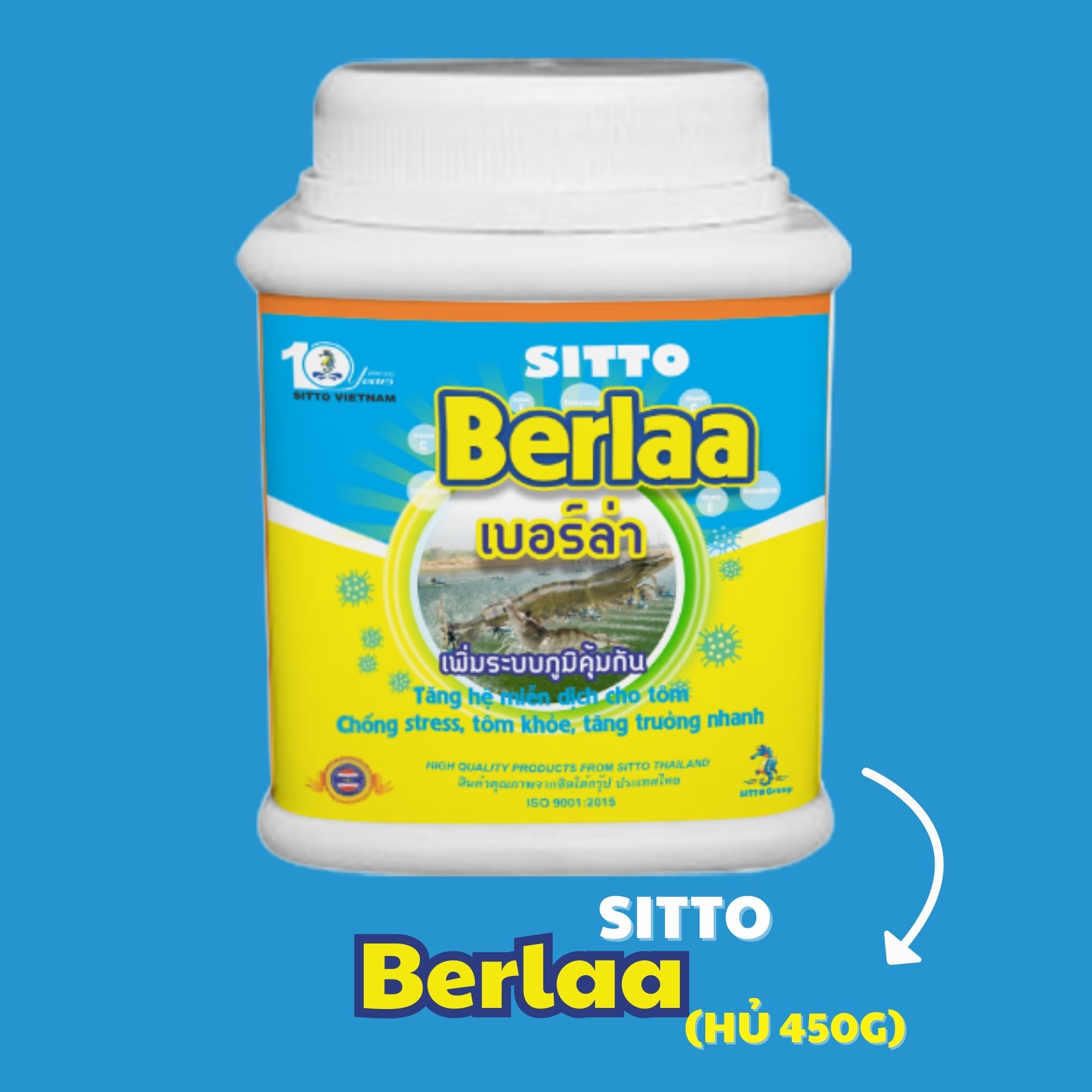 Thuốc thủy sản dinh dưỡng bổ sung - Sitto Berlaa (Hủ 450g)