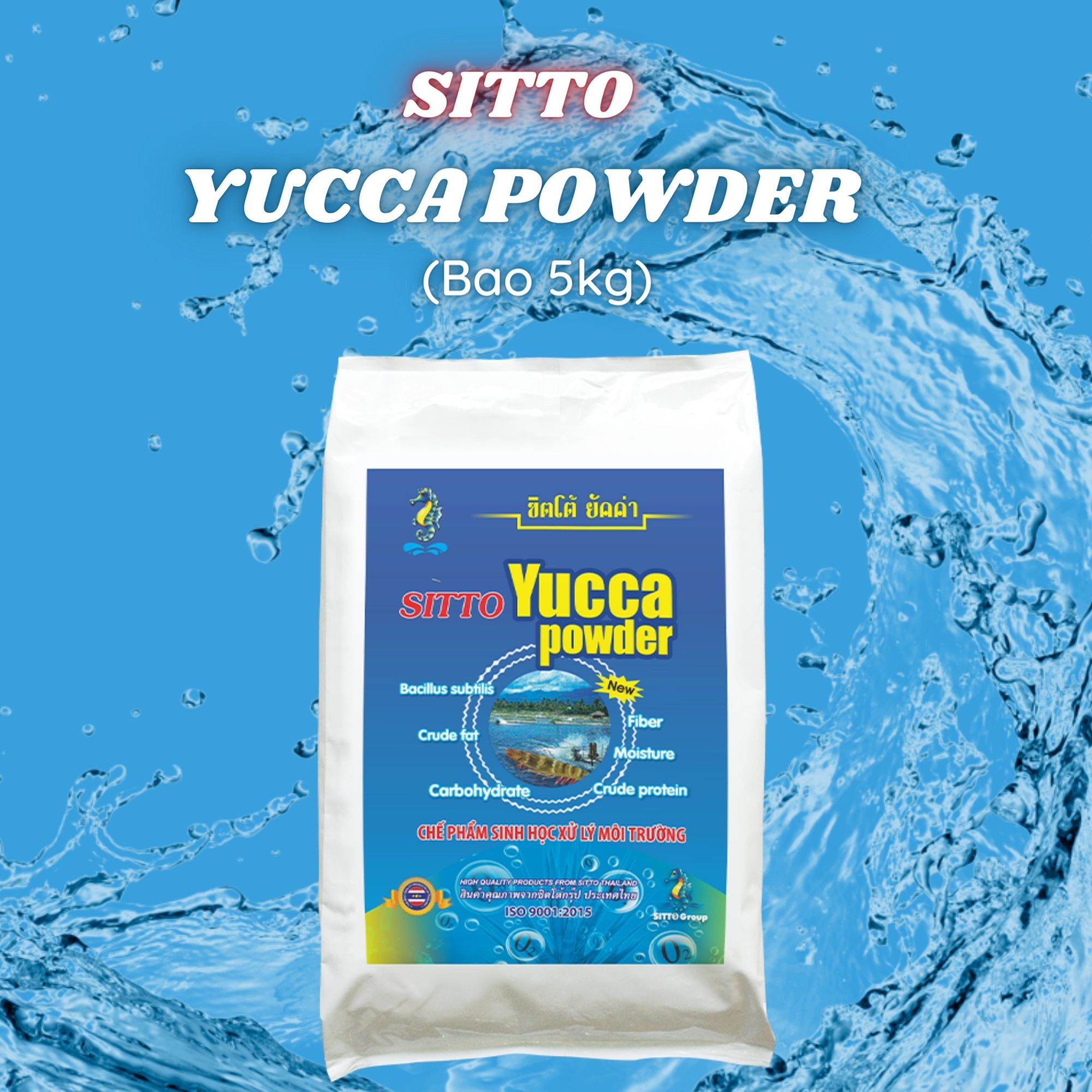 Sitto Yucca Powder (Bao 5kg) - hấp thụ khí độc trong ao nuôi
